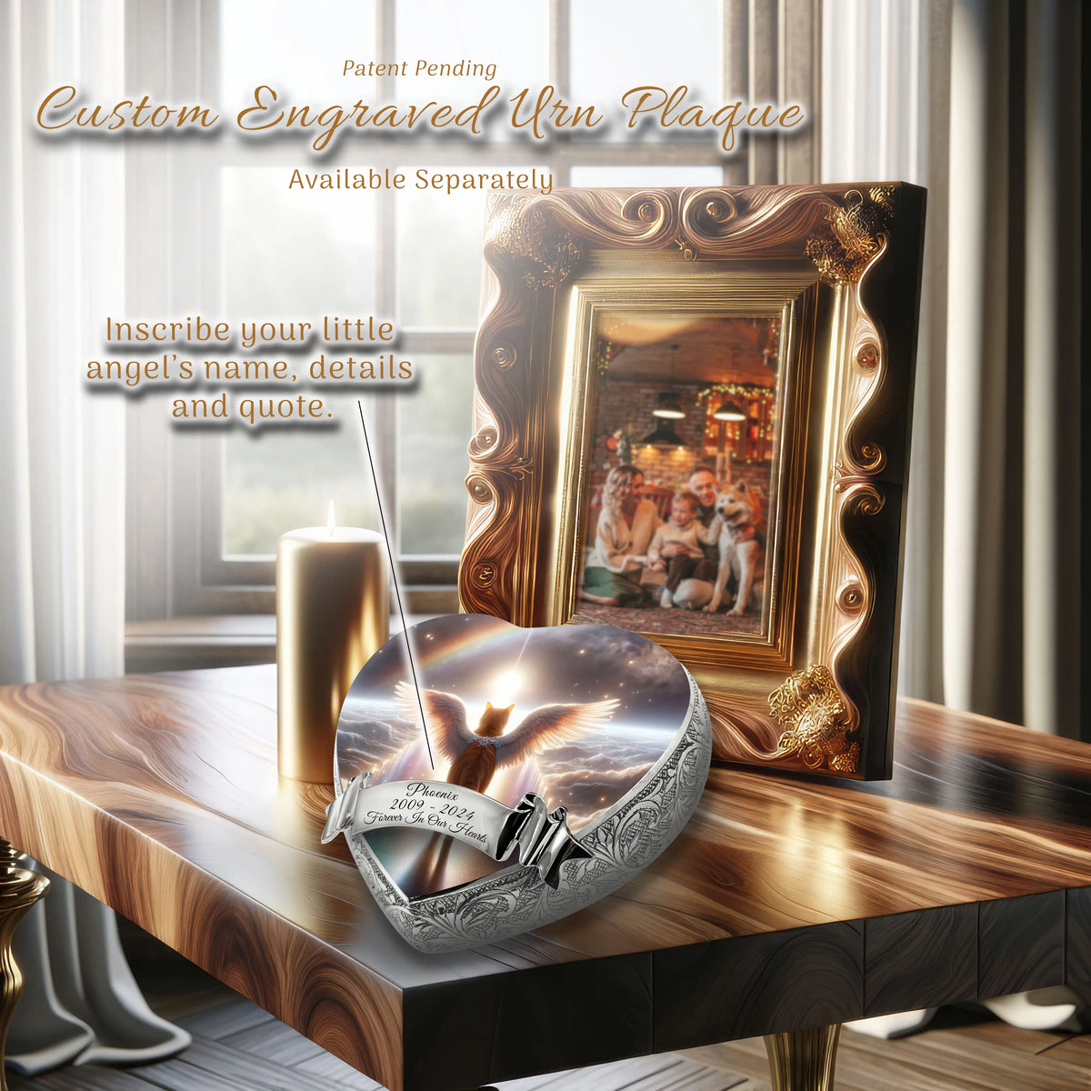 Rainbow Bridge Orange Cat Urn