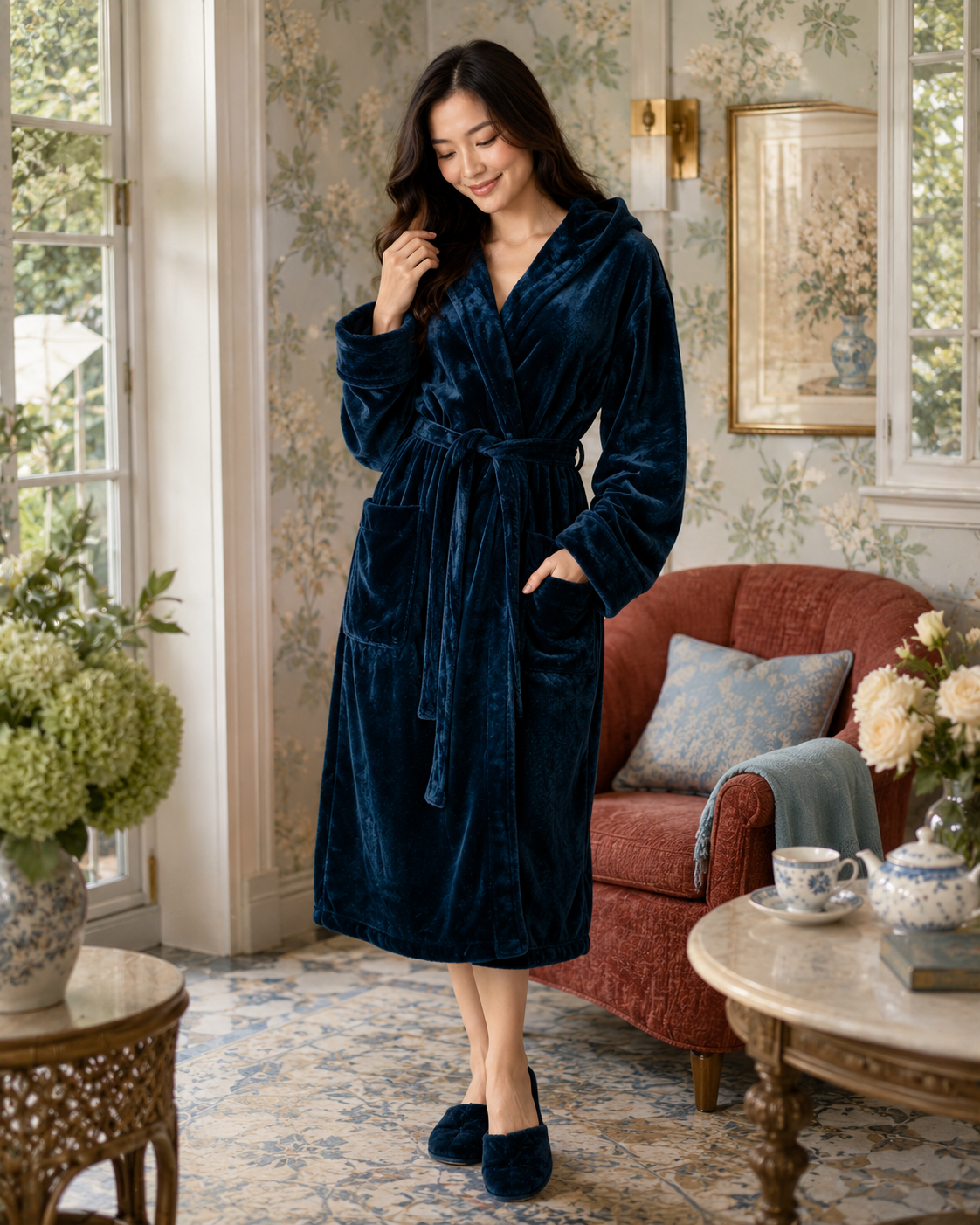 Women’s Plush Hooded Robe - Spa-Worthy Comfort at Home.